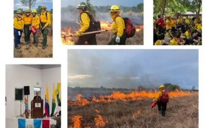 Mujeres integrantes de la Brigada de Respuesta de Incendios representan a Guatemala en Colombia