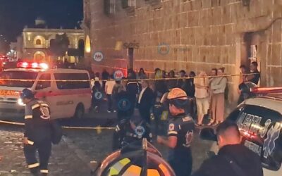 Balacera cerca del parque central de Antigua Guatemala