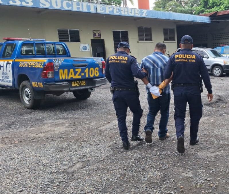 Capturan a presunto responsable de mortal ataque armado en Suchitepéquez