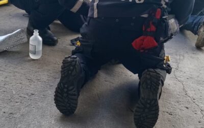 Un hombre herido en accidente laboral