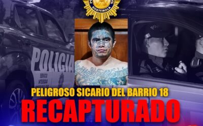 Recapturan a sicario de la pandilla del Barrio 18 «El Enano»