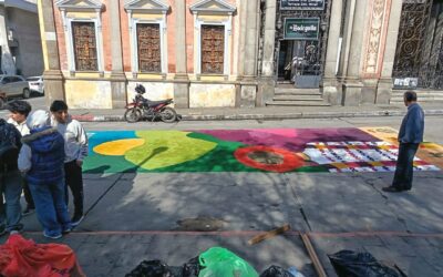 Alfombras por el traslado de la Virgen del Rosario