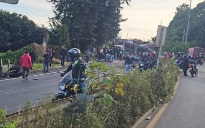 Fuerte accidente en la Ruta Interamericana provoca bloqueo total