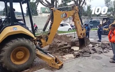 Paso cerrado en el sector de El Calvario zona 1
