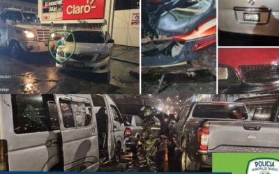 Tres accidentes de tránsito esta noche en distintos puntos de Quetzaltenango