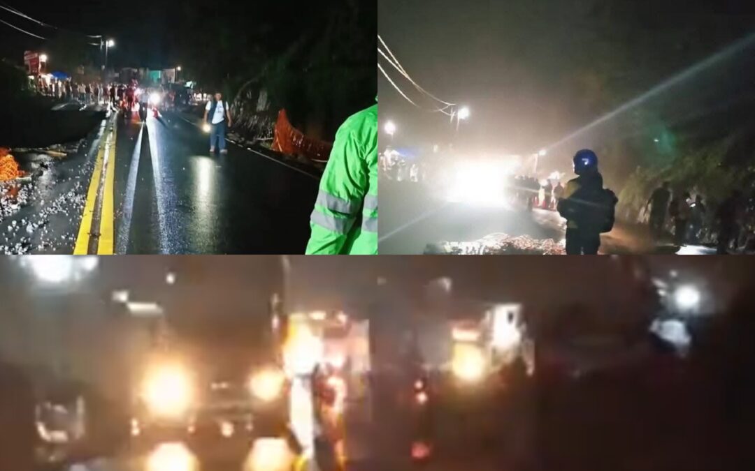 Colapsa tramo carretero en “La Soledad”, El Palmar: paso entre Retalhuleu y Quetzaltenango queda cerrado