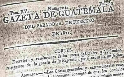 1 de noviembre de 1729: Fundación de La Gazeta de Goathemala.