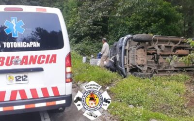 Picop derrapa en la ruta Interamericana