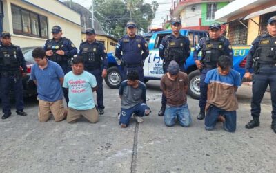 Capturan a cinco presuntos secuestradores y rescatan a una mujer en Retalhuleu