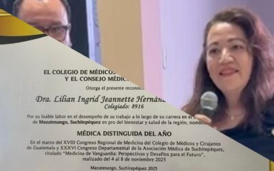 Reconocen a Ingrid Hernández de Contreras como Médica Distinguida del Año