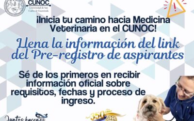 CUNOC habilita pre-registro para la nueva carrera de Medicina Veterinaria.