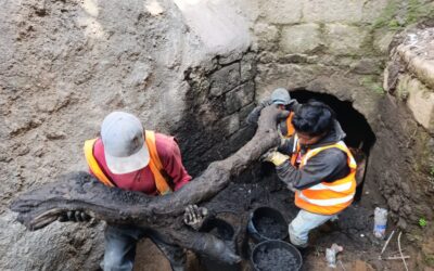 Limpieza del Zanjón Calderón en Quetzaltenango.