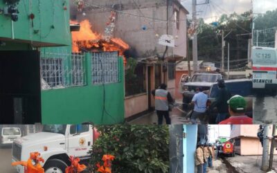 Incendio estructural en zona 3 de Xela