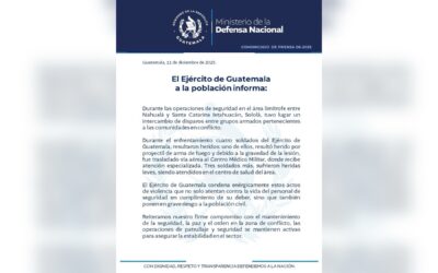 Ejército reporta cuatro soldados heridos tras enfrentamiento armado en límite entre Nahualá y Santa Catarina Ixtahuacán
