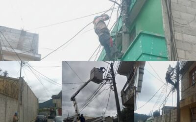 EEMQ ejecuta trabajos de alumbrado público en distintos sectores de Quetzaltenango