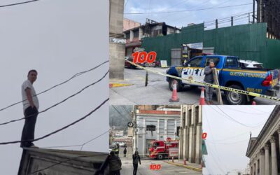 Hombre amenaza con lanzarse desde el techo de la Municipalidad de Quetzaltenango