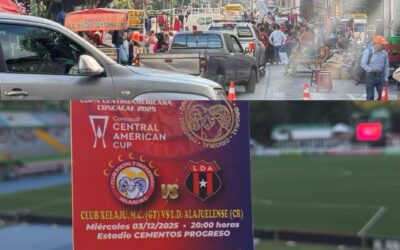 Cierre temporal en la zona 1 de Quetzaltenango por la final de la Copa Centroamericana