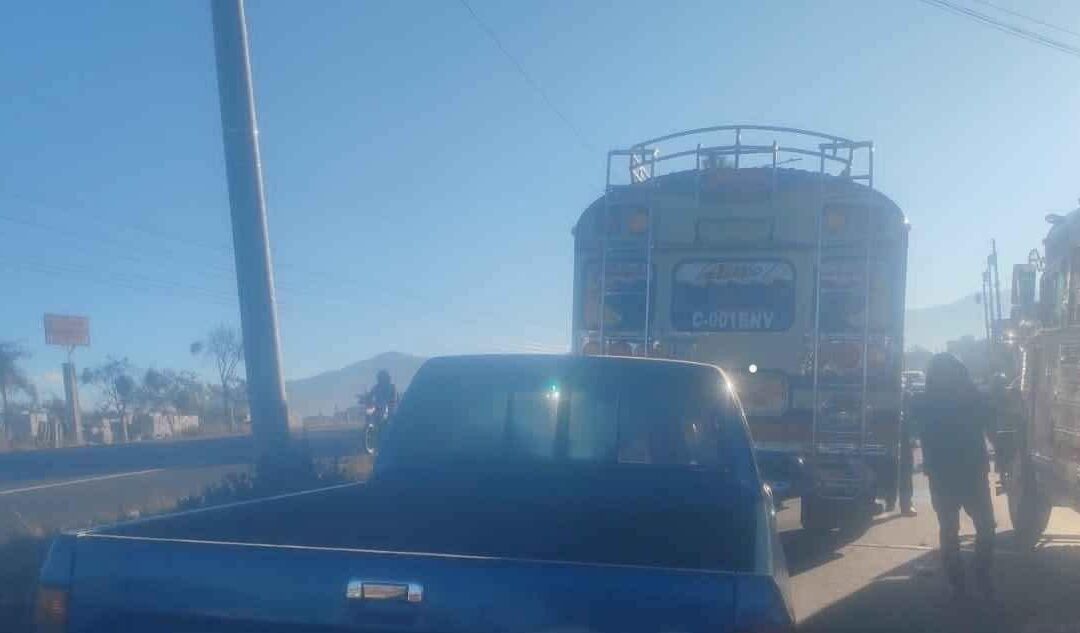 Colisión vehicular reportada en Chiquilajá