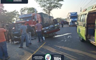 Motorista fallece en accidente múltiple en el kilómetro 232.5 de la ruta a Coatepeque