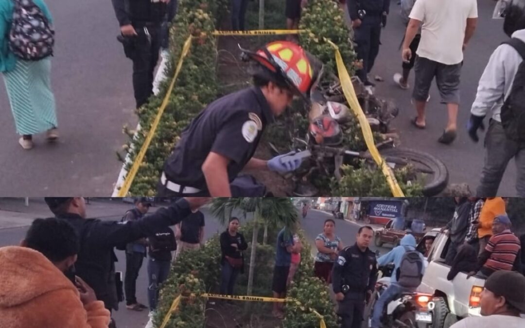 Motorista fallece en accidente frente a estación de bomberos en San José La Máquina