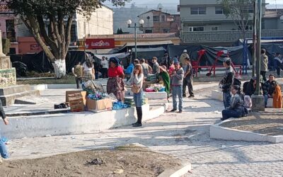 Estudiantes celebran el tradicional Martes de Carnaval en El Calvario, zona 1 de Quetzaltenango