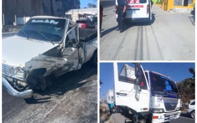 Accidente de tránsito en zona 6 de Quetzaltenango.