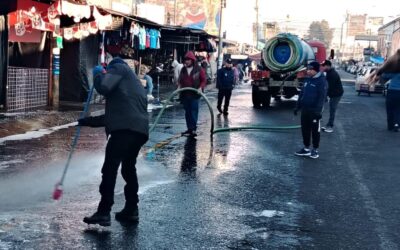 Ordenan y limpian espacio para estacionamientos de taxis