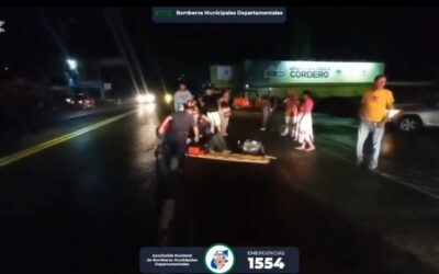 Motorista herido luego de ser arrollado en Colomba Costa Cuca