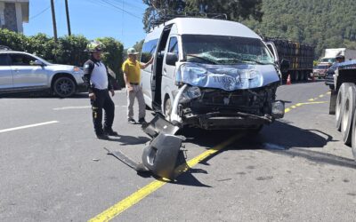 Cinco turistas costarricenses heridos en accidente de tránsito en Sololá