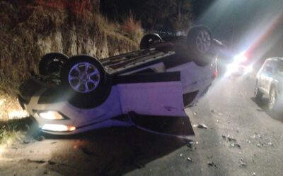 Colisión múltiple y vuelco en la ruta entre San Cristóbal Totonicapán y Salcajá