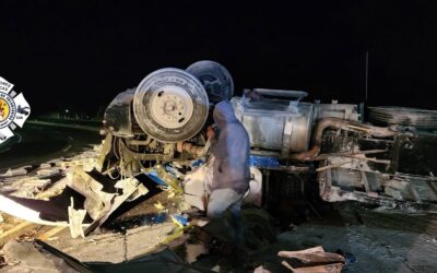 Camión derrapa en el kilómetro 182 de la Ruta Interamericana; piloto resulta herido