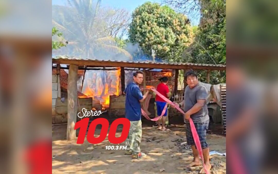 Incendio consume vivienda de condición humilde en San Vicente, Champerico