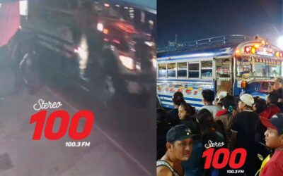 Video capta momento en que pasajero pierde la vida tras caer de autobús en San Sebastián Retalhuleu