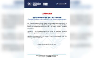 Aplicarán capa de asfalto en paso alterno del km 189 de la ruta CITO-180