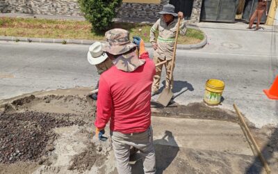 EMAX realiza reposición de pavimento tras mantenimiento en red de agua potable en zona 7
