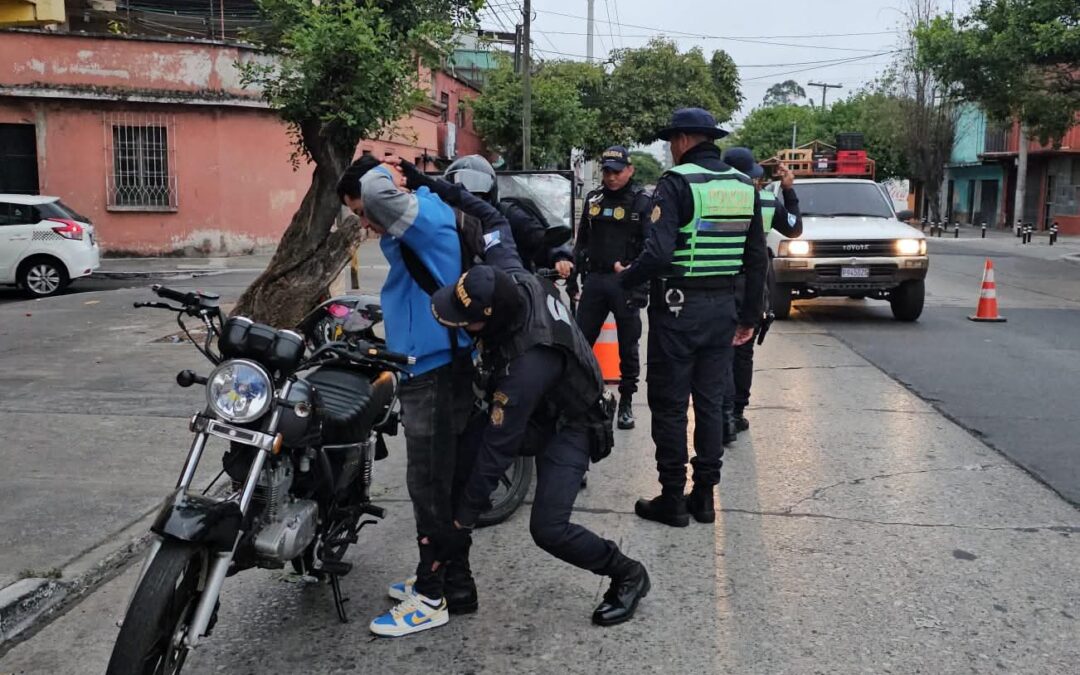 PNC captura en las últimas 24 horas a 192 personas en Guatemala