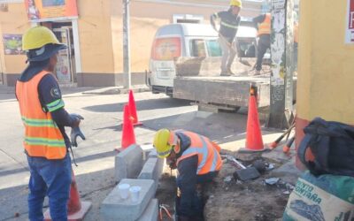 Regulación temporal del tránsito por construcción de banqueta