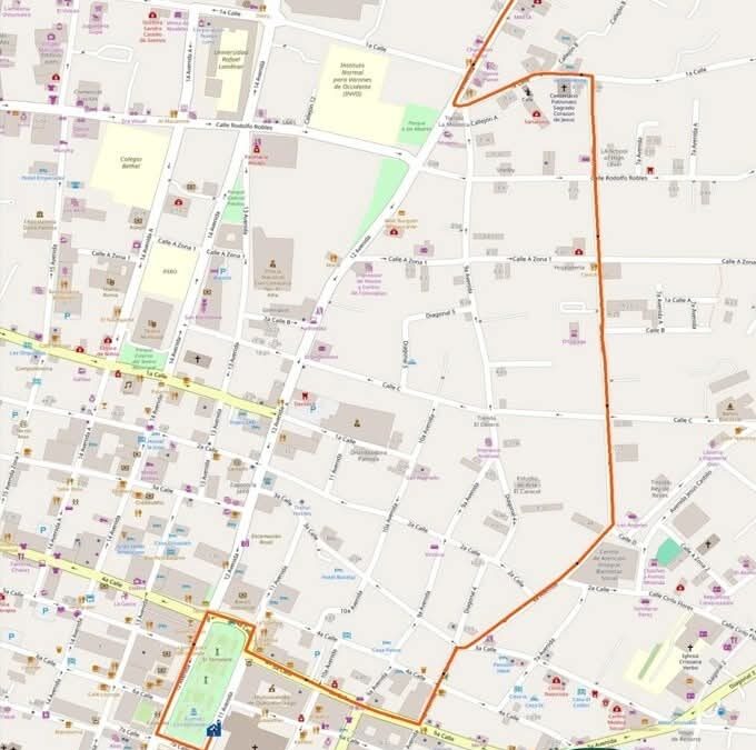 Cierres viales en la zonas 1 y 3 de Quetzaltenango por procesión