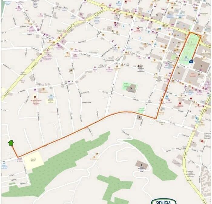 Cierres viales por cortejo procesional en la zona 1 de Quetzaltenango