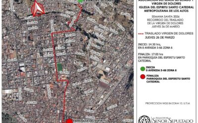 Cierres viales en la zona 1 de Quetzaltenango por procesión