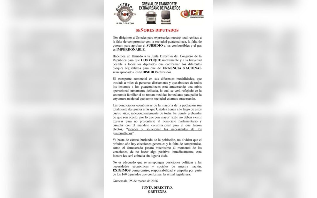 Transportistas lanzan ultimátum al Congreso por alza «desmedida» a los combustibles