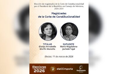 Presidente designa magistradas para la Corte de Constitucionalidad período 2026-2031