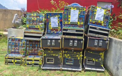 Decomisan Q 27 mil y 18 máquinas tragamonedas en San Marcos