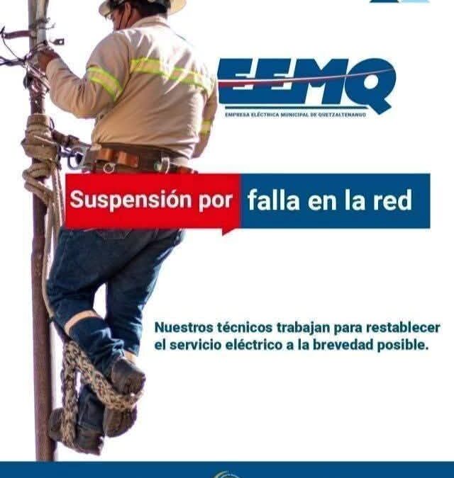Corte de energía eléctrica en Quetzaltenango