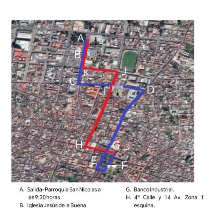 Cierres viales por cortejo procesional de iglesia San Nicolás
