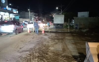 Paso cerrado por obra privada en la zona 10 de Quetzaltenango