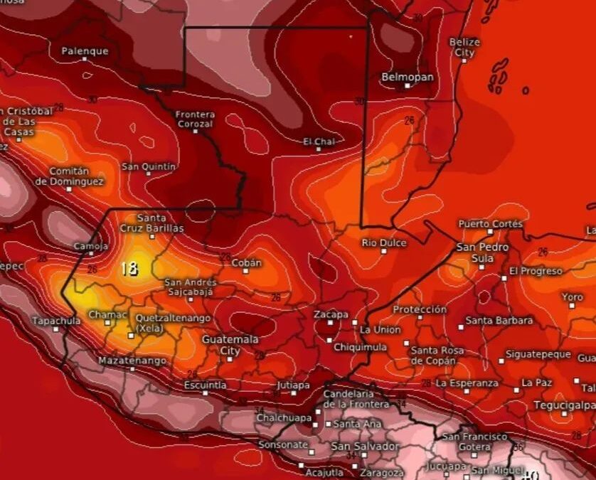 Semana de calor extremo en Guatemala por Sistema de Alta Presión