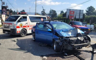 Un herido en cuádruple colisión en Totonicapán