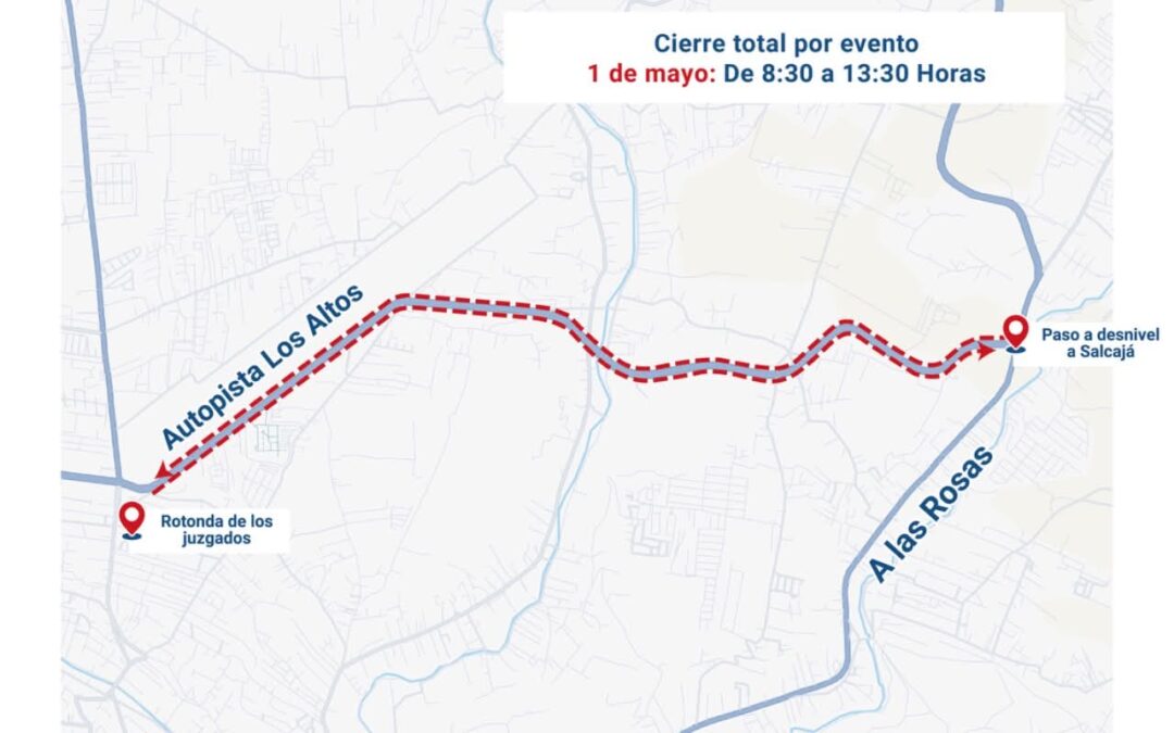 PMTQ anuncia cierre por circuito de ciclismo