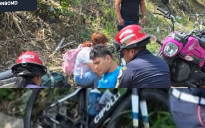 Colisión entre motocicleta y bicicleta deja un herido en Génova, Quetzaltenango